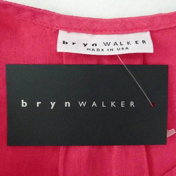 Bryn Walker Linen Dress Women's Size XS Pink Bell Sleeve Lightweight - Picture 6 of 10